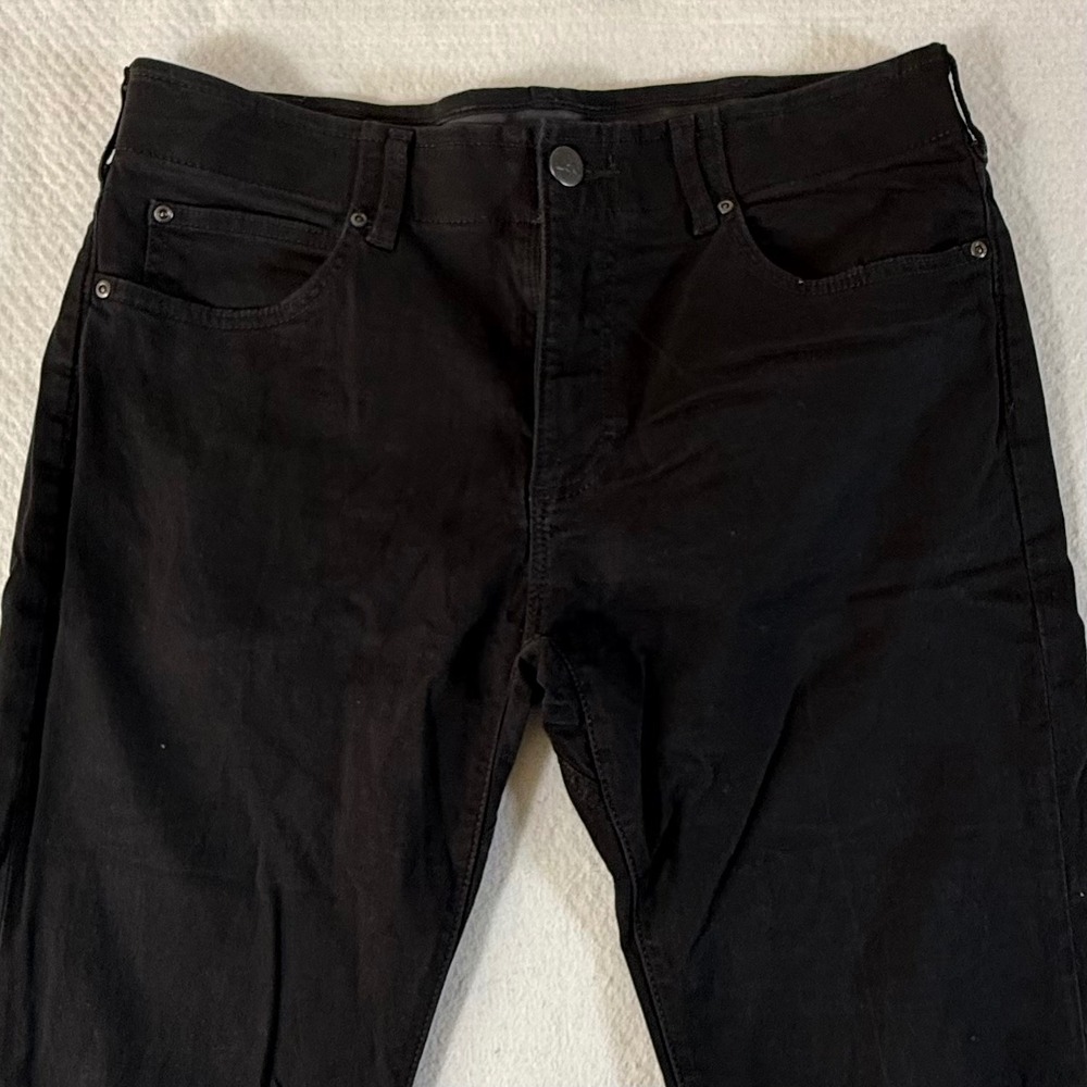 Lee Extreme Motion Jeans Mens 34x32 Slim Fit Straight Leg Black 102015435